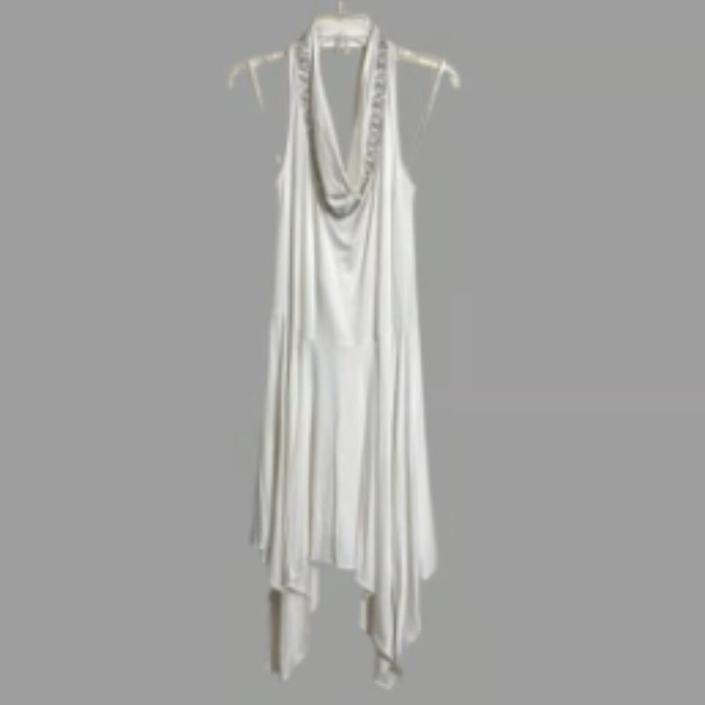 SKY Casual Celeb Style Asymmetrical Dress w Rhinestone Accent Women's Size S - Picture 5 of 12